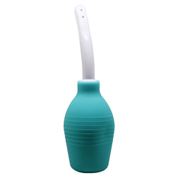 Poire de lavement anal caoutchouc bleu