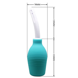Poire de lavement anal caoutchouc bleu