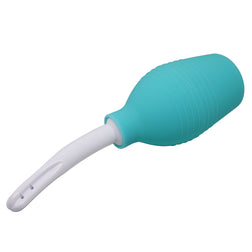 Poire de lavement anal caoutchouc bleu
