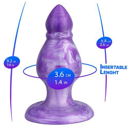 Plug Bijou Queen Violet 9 cm - Silicone Souple Ultra-Doux