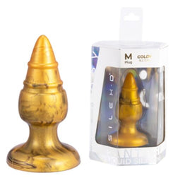 Plug Bijou Goldy Doré 9 cm - Silicone Souple Ultra-Doux