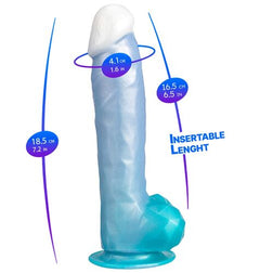 Gode réaliste bleu céleste 20 cm — Angel