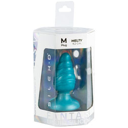 Plug anal fantaisie spirale bleu 9 cm — Melty
