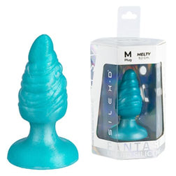 Plug anal fantaisie spirale bleu 9 cm — Melty