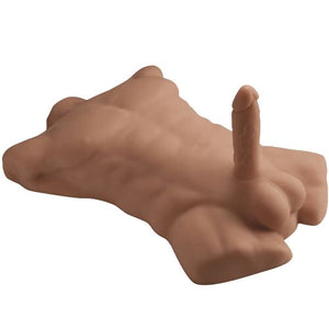 Realistischer Männer-Torso mit Po und Penis – Apollo L Karamell
