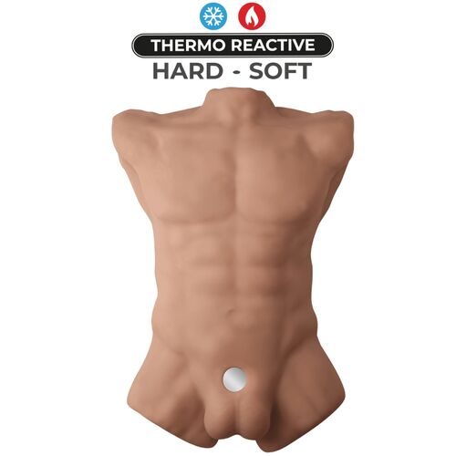 Realistischer Männer-Torso mit Po und Penis – Apollo L Karamell