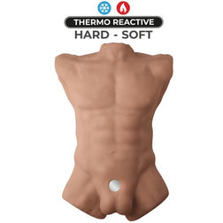 Realistischer Männer-Torso mit Po und Penis – Apollo L Karamell