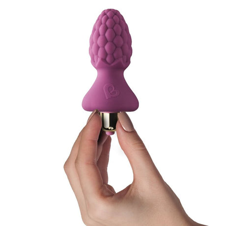 Plug vibrant texture framboise 7 modes — vue de profil