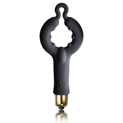Cockring vibrant en silicone noir pour stimulation du partenaire