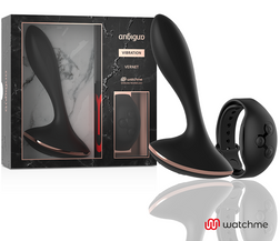 Stimulateur prostate Plug vibrant prostate courbé télécommandé — Vernet en Silicone vu de face