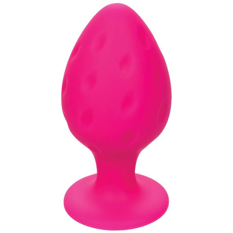 Kit 2 plugs silicone avec ventouse rose — vue de profil