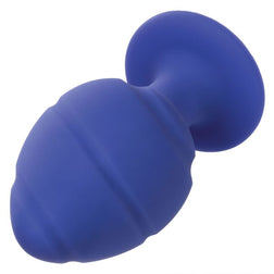 Set mit 2 violetten Silikonplugs und Saugnapf — sichtbare Struktur