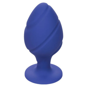Kit 2 plugs silicone avec ventouse violet — gros plan