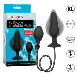 Plug anal gonflable silicone XL — vue de profil