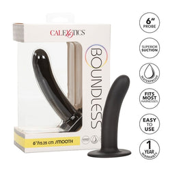 Gode silicone lisse point P 15 cm noir — Boundless — vue du produit