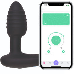 Plug anal Kiiroo Plug vibrant connecté avec LED — Lumen en Silicone 10.1 cm vu de face