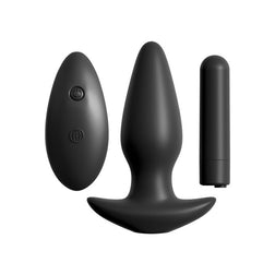 Plug anal vibrant télécommande sans fil 9,7 cm — Remote Plug noir vu de face