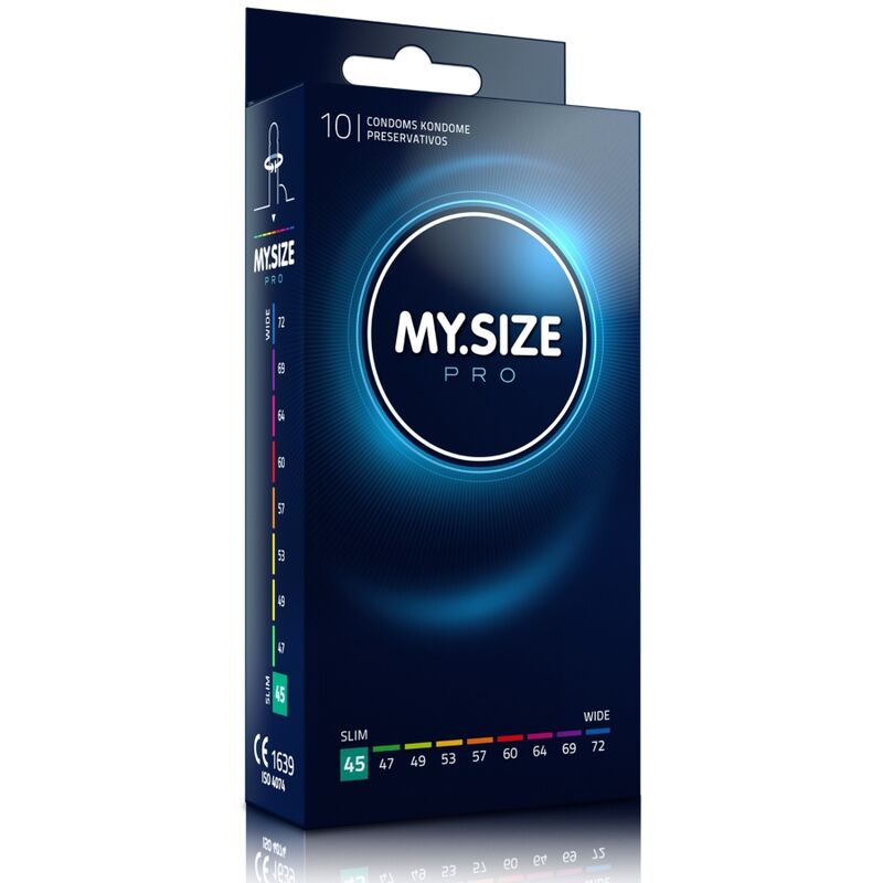 Mug pénis My Size Pro Préservatifs sur mesure 45 mm — My.Size Pro (lot de 10) vu de face