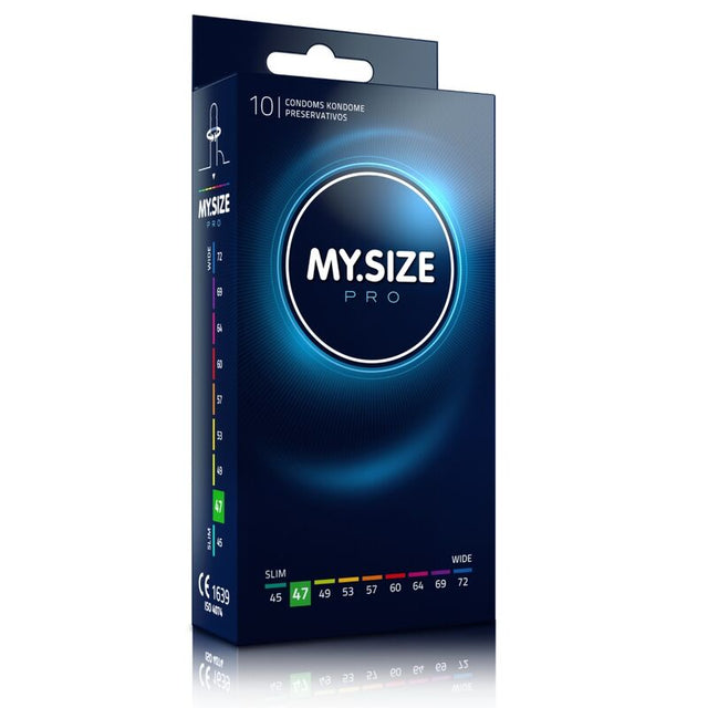 Mug pénis My Size Pro Préservatifs sur mesure 47 mm — My.Size Pro (lot de 10) vu de face