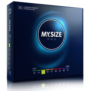 Mug pénis My Size Pro Préservatifs sur mesure 49 mm — My.Size Pro (lot de 36) vu de face