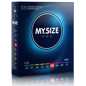 Mug pénis My Size Pro Préservatifs sur mesure 60 mm — My.Size Pro (lot de 3) vu de face