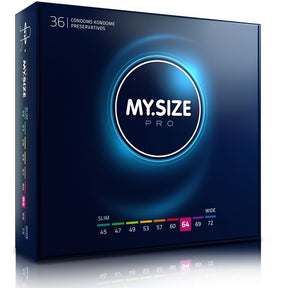 Mug pénis My Size Pro Préservatifs sur mesure 64 mm — My.Size Pro (lot de 36) vu de face
