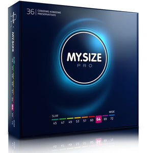 Mug pénis My Size Pro Préservatifs sur mesure 64 mm — My.Size Pro (lot de 36) vu de face