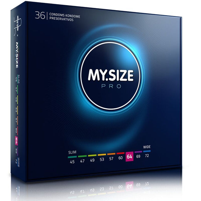 Mug pénis My Size Pro Préservatifs sur mesure 64 mm — My.Size Pro (lot de 36) vu de face