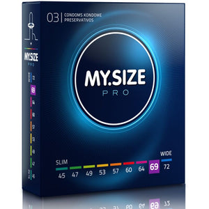 Mug pénis My Size Pro Préservatifs sur mesure 69 mm — My.Size Pro (lot de 3) vu de face
