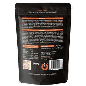 Dos du sachet WUG Delay avec ingrédients, mode d'emploi, précautions et apports pour deux gommes