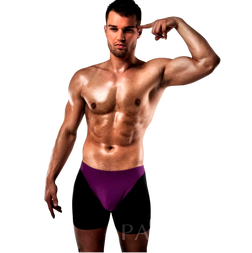 Boxer sans fond violet et noir — 009