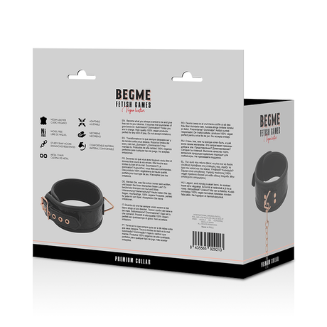 BEGME BLACK EDITION PREMIUM COLLIER EN CUIR VEGAN