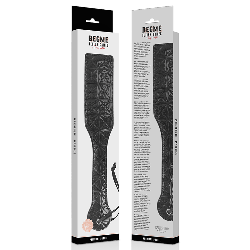 BEGME PADDLE EN CUIR VEGETALIEN EDITION NOIRE