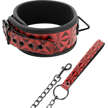 Coleira BEGME em couro vegano vermelho Premium Edition com forro em neopreno