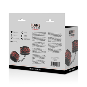 Menottes de poignets BEGME Red Edition rouges — boîte BEGME