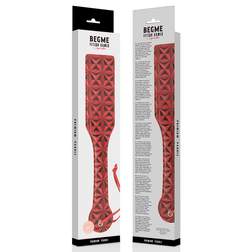Paddle de fessée rigide rouge verni matelassé — vue 4