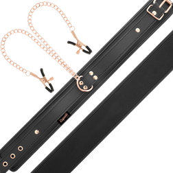 Collier néoprène avec pinces à tétons rose gold — vue 6
