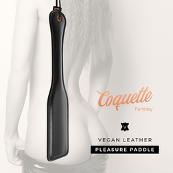 Paddle de fessée en cuir végan noir mat et cuivre — Chic Desire — vue 2