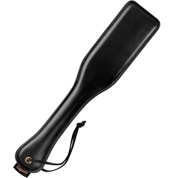 Paddle de fessée en cuir végan noir mat et cuivre — Chic Desire — vue 3