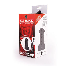 Emballage du masturbateur avec visuel du produit et accessoires inclus