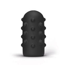 Masturbateur masculin Bumpy noir avec texture externe à billes