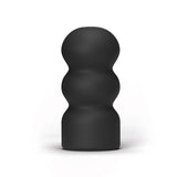 Gaine de masturbation canal micro-stries serrées 17 cm — Pookie · All Black · Strokers