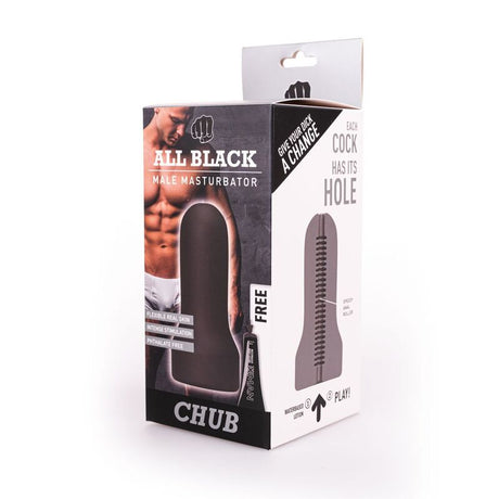 Gaine de masturbation lisse canal strié 17 cm — gros plan