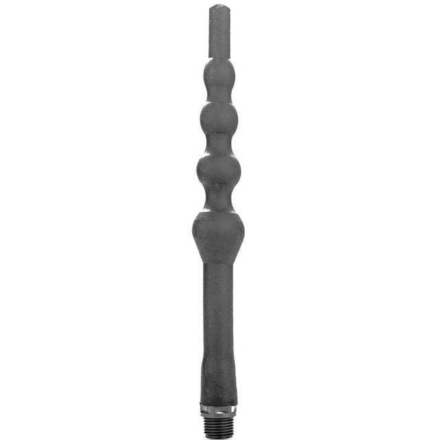 Nettoyant sextoys Canule de douche anale à boules graduées silicone 27 cm vu de face