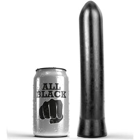 Gode lisse noir 22 cm — profil torpedo · All Black · Gode Anal