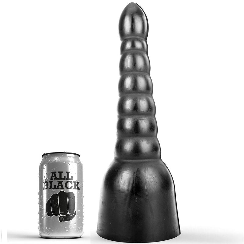 Gode conique XXL à paliers 34 cm · All Black · Godes XL & Géant