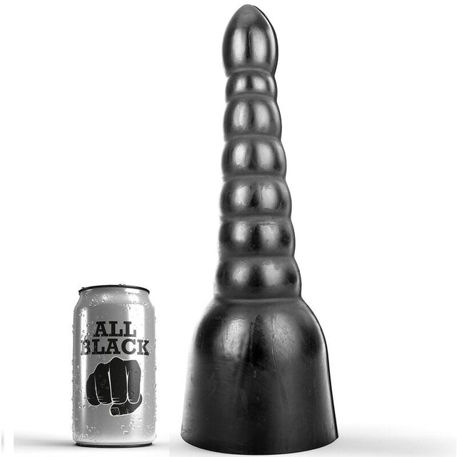 Gode conique XXL à paliers 34 cm · All Black · Godes XL & Géant