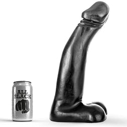 Curved semi-realistic XL 29 cm dildo with testicles — product image