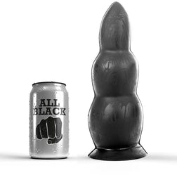 Plug anal modèle Plug XL noir 3 niveaux gradués 23 cm en PVC noir 23.0 cm pour le plaisir intime.