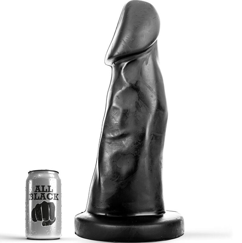 Gode réaliste Gode XL réaliste 27 cm diamètre 9 cm en PVC noir 27.0 cm avec base ventouse plate